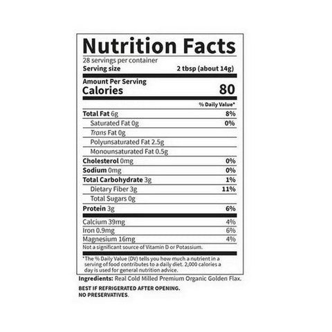 Garden of Life, Raw Organics Golden Milled Flaxseed, 396 Grams Garden of Life