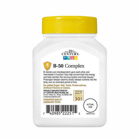 21st Century, B-50 Complex  Prolonged Release, 60 Tabs 21st Century