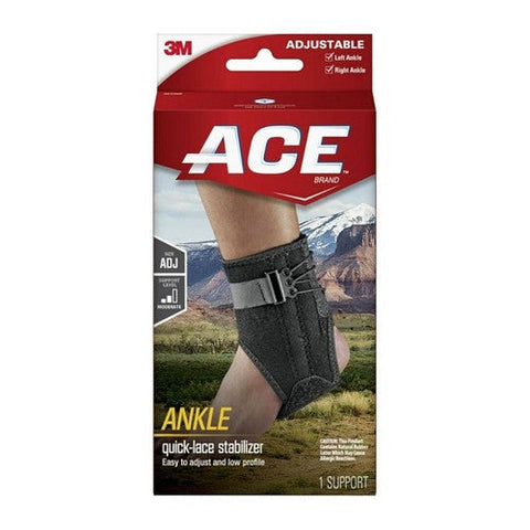 Ace, Ankle Brace With Side Stabilizers Adjustable, 1 Each Ace