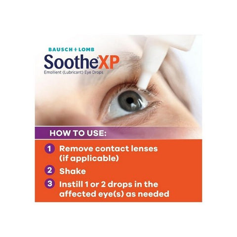 Bausch + Lomb, Soothe Xp Xtra Protection Emollient Eye Drops, 0.5 Oz Bausch + Lomb