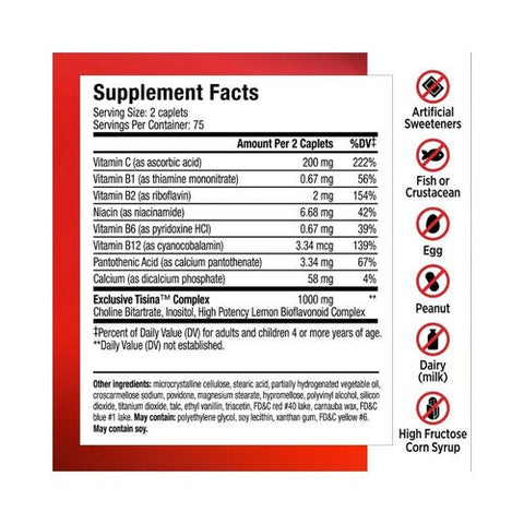 Lipo-Flavonoid, Reduces Ear Ringing, 100 Caplets Lipo-Flavonoid