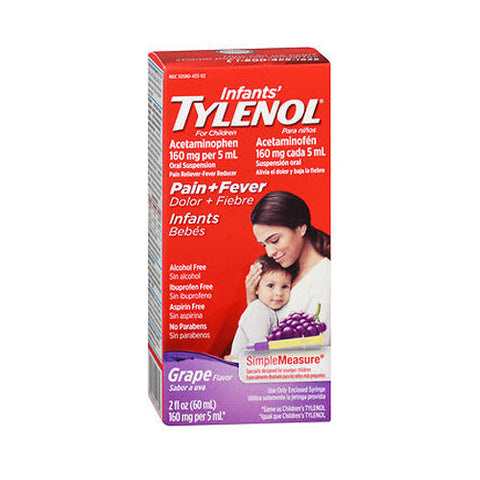 Tylenol, Infants' Pain + Fever Oral Suspension Grape Flavor, 2 Oz Tylenol