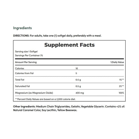 Nature's Bounty, Magnesium Rapid Release Softgels, 400 Mg, 75 Softgels Nature's Bounty