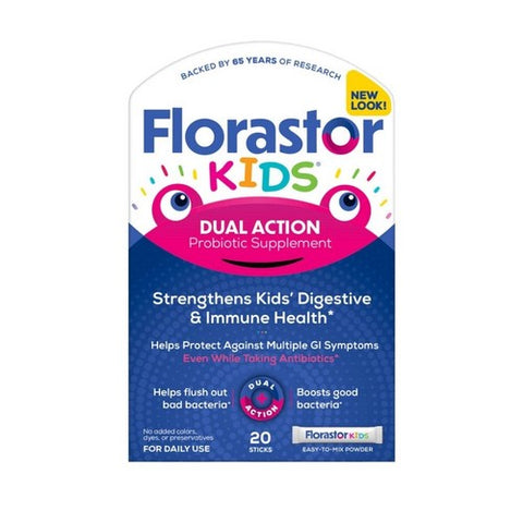 Florastor, Kids Daily Probiotic Supplement Powder Tutti-Frutti Flavor, 20 Each