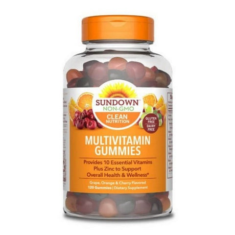 Sundown Naturals Multivitamin Gummies Grape, Orange & Cherry Flavored, 120 Each by Sundown Naturals