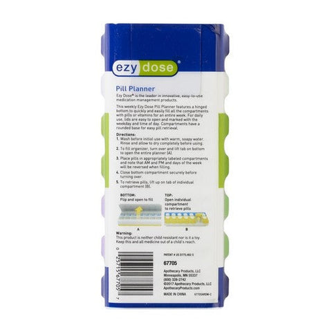 Ezy Dose, Pill Planner Weekly Am Pm With Easy-Fill, 1 Each Ezy Dose