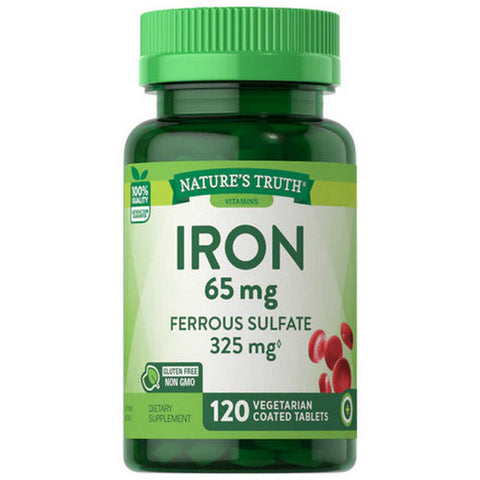Nature's Truth, Iron Ferrous Sulfate Coated Tablets, 65 Mg, 120 Caps Nature's Truth