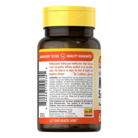 Sundance, Melatonin Fast Dissolve Ultra Natural Berry Flavor, 5 Mg, 60 Tabs Sundance