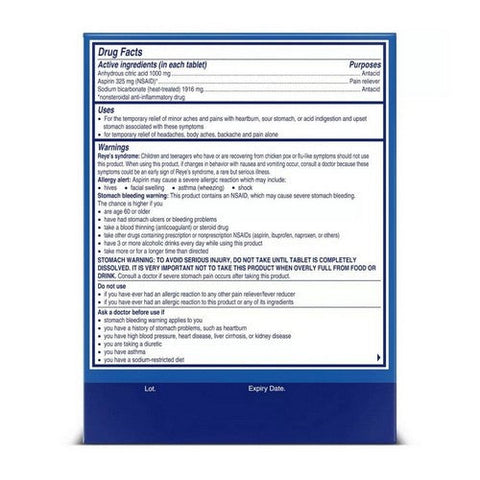 Alka-Seltzer, Fever Reducer Original Effervescent, 36 Tablets Alka-Seltzer