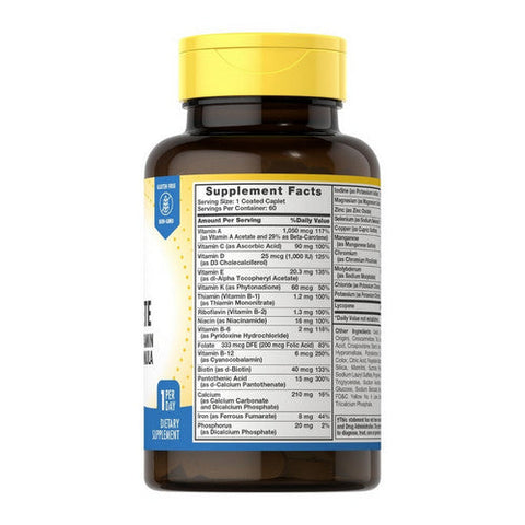 Sundance, ABC Complete Men'S Multivitamin & Mineral Formula Coated Caplets, 60 Tabs Sundance