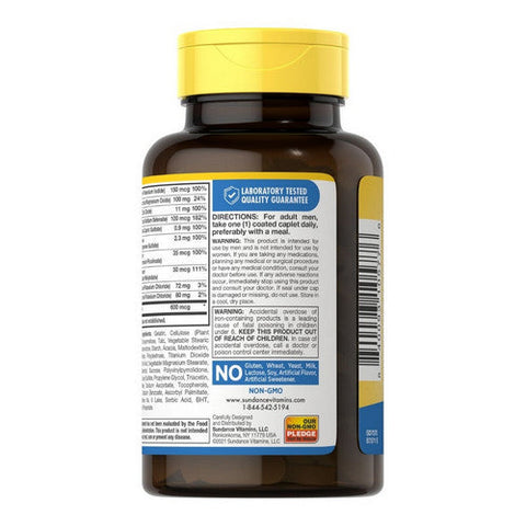 Sundance, ABC Complete Men'S Multivitamin & Mineral Formula Coated Caplets, 60 Tabs Sundance