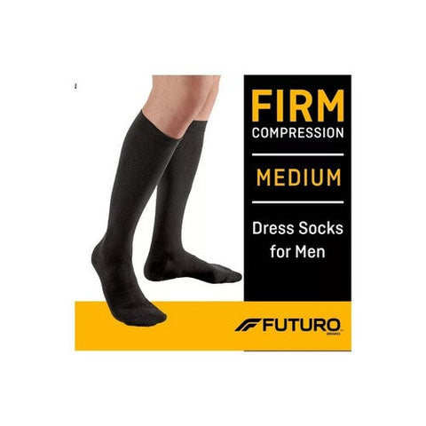 Futuro, Lifestyle Compression Dress Socks For Men Firm Medium Black, 1 Each Futuro