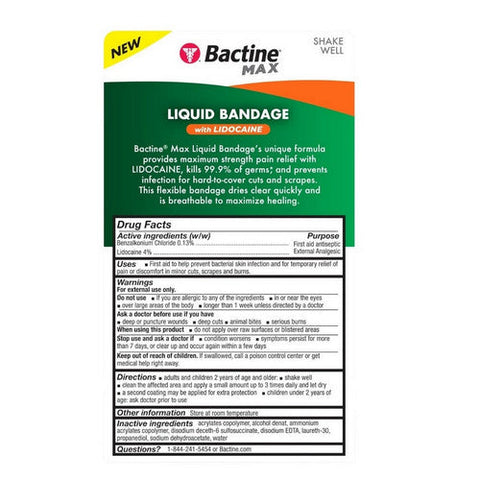 Bactine, Max Pain Relieving Cleansing Spray, 5 Oz Bactine