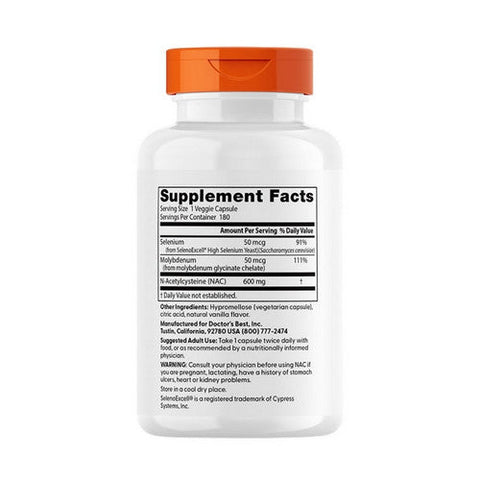 Doctors Best, NAC Detox Regulators, 180 Veggie Caps Doctors Best