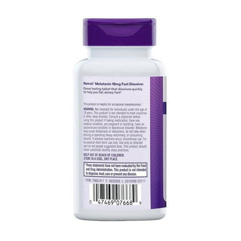 Natrol, Fast Dissolve Melatonin Citrus Punch, 10 mg, Citrus 60 Tabs Natrol