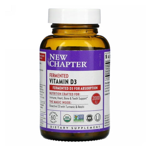Fermented Vitamin D3 30 Veg Tabs by New Chapter