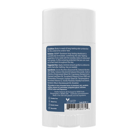Now Foods, Long Lasting Deodorant Stick, Cedarwood + Cypress 2.2 Oz Now Foods