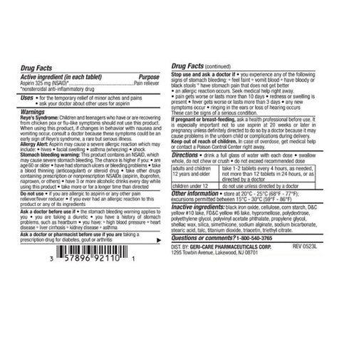 McKesson, Pain Reliever Regular Strength Aspirin Enteric Coated, 325 Mg, 1000 Tablets McKesson