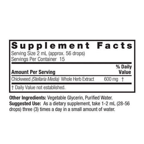 Nature's Answer, Chickweed Alcohol Free, 1 Oz Nature's Answer