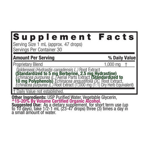 Nature's Answer, Echinacea And Goldenseal Standardized Fluid Extract, 1 Oz Nature's Answer