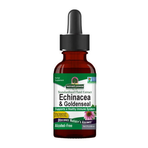 Nature's Answer, Echinacea And Goldenseal Standardized Fluid Extract Alcohol-Free, 2 Oz Nature's Answer