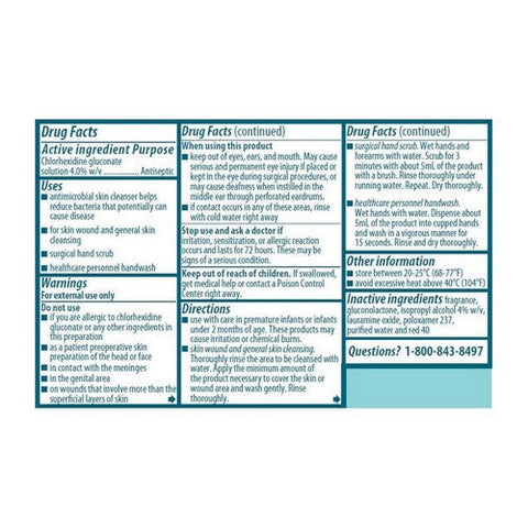 Hibiclens, Antiseptic Antimicrobial Skin Cleanser Bottle 4% Strength CHG Chlorhexidine Gluconate, 4 Oz Hibiclens