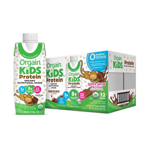 Orgain, Pediatric Oral Supplement Orgain  Kids  Protein Organic Nutritional Shake Chocolate Flavor 8Ã‚Â¼ oz. Ca, Count of 12