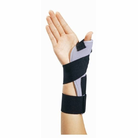 DJO, Thumb Splint ThumbSPICA Abducted Thumb Volara Foam Right Hand Black / Gray One Size Fits Most, Count of 1 DJO