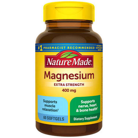 Nature Made, Magnesium Extra Strength, 400 mg, 60 Softgels Nature Made
