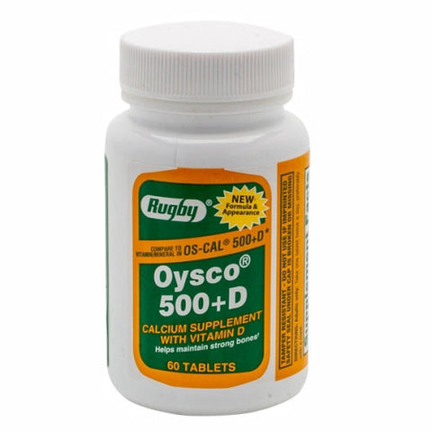 Rugby, Oysco 500+ Vitamin D, 60 Tabs Rugby