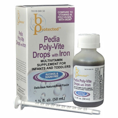 Pedia Poly-Vite with Iron Drops 50 ml by B Protected