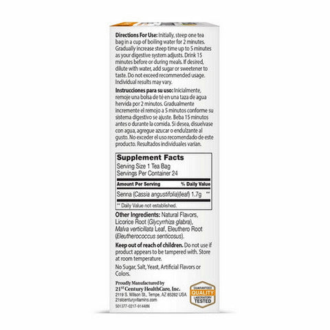 21st Century, Herbal Slimming Tea Orange Spice, 24 Bags 21st Century