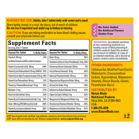 Nature Made, Multi Vit & Minerals for Women, 90 Tabs Nature Made