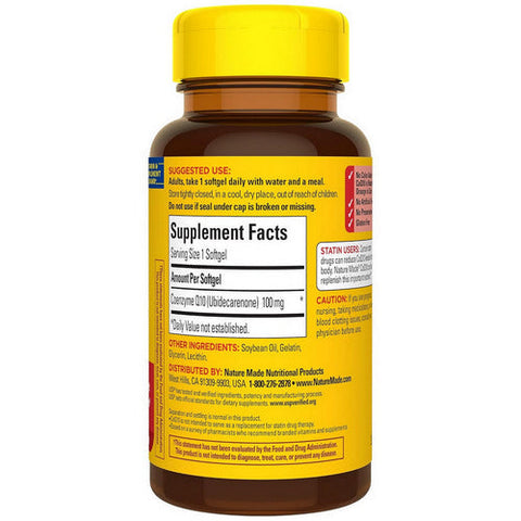 Nature Made, CoQ 10, 100 mg, 40 Liquid Softgels Nature Made