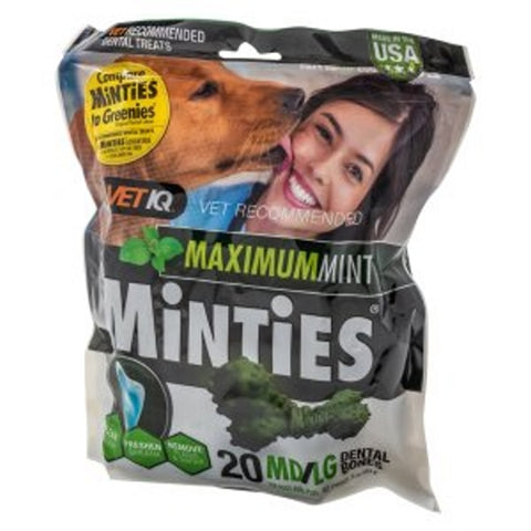Minties Dental Bone Treats For Dogs Medium/large 16 Oz by VetIQ