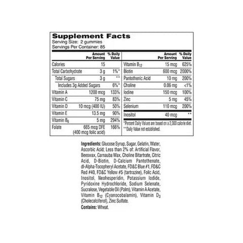 One A Day, Men's Multi Gummy 6 Vital Functions, 80 Count One A Day