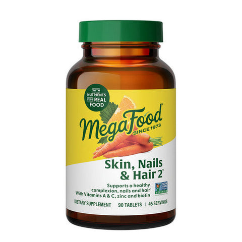 MegaFood, Skin Nails And Hair 2, 90 Tabs