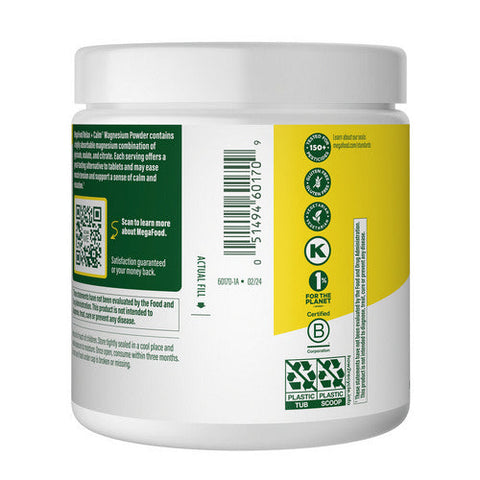MegaFood, Relax + Calm Magnesium Powder, Blackberry Hibiscus Flavor, 7.05 Oz MegaFood