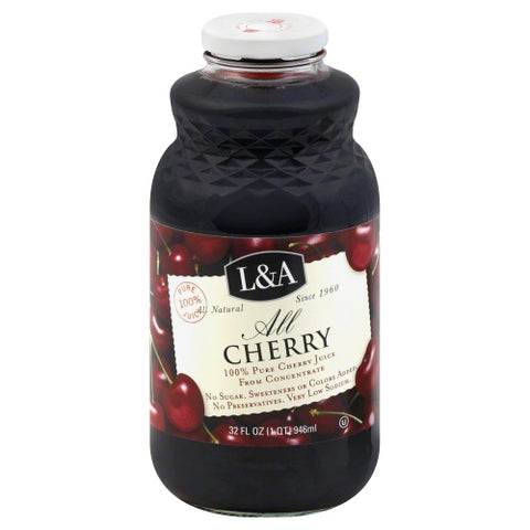 Juice All Black Cherry Case of 6 X 32 Oz by L & A Juice