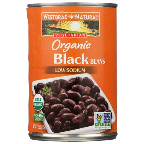 Westbrae, Bean Black Ff Org, Case of 12 X 15 Oz Westbrae
