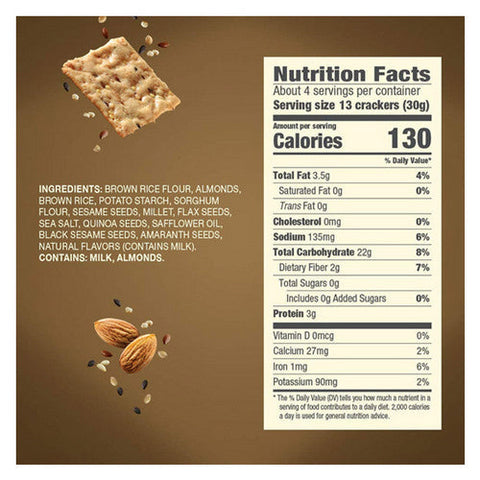 Blue Diamond, Cracker Snacks Multi-Seeds, 4.25 Oz(Case Of 12) Blue Diamond