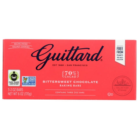 Guittard, Choc 70% Bitterswt, 6 Oz(Case Of 12) Guittard