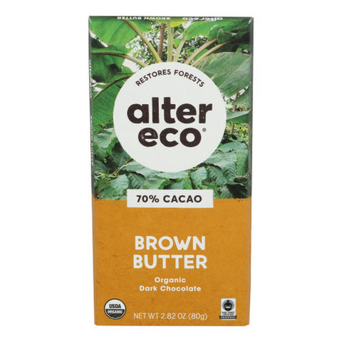 Alter Eco, Organic Deep Dark Chocolate Salted Brown Butter, 2.82 Oz(Case Of 12) Alter Eco