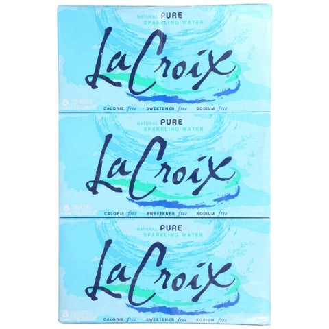 Wtr Spark Pure 8Pk 12Z Case of 3 X 96 Oz by La Croix