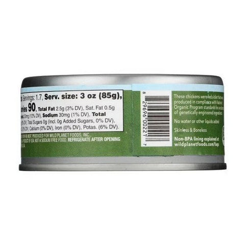 Wild Planet, Organic Roasted Chicken Breast No Salt Added, 5 Oz(Case Of 12) Wild Planet