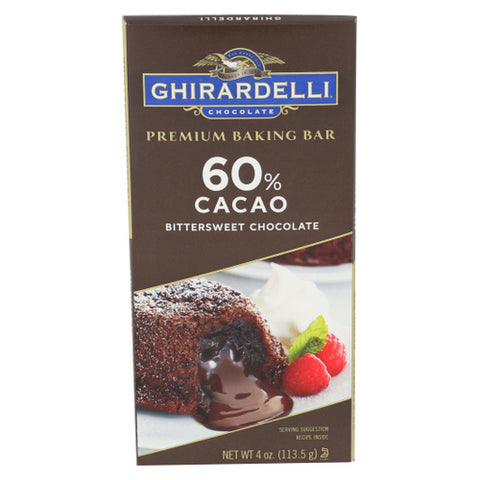 Pr Emium Baking Bar   Cacao Bittersweet Chocolate Case of 12 X 4 Oz by Ghirardelli