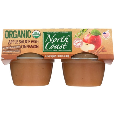 Applesauce W Cnn 4Pk Org Case of 12 X 16 Oz by North Coast