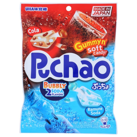 Candy Puchao Bubbly Soda 3.53 Oz (Case Of 6) by Uha Mikakuto