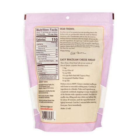 Bobs Red Mill, Tapioca Starch Flour, 16 Oz(Case Of 4) Bobs Red Mill