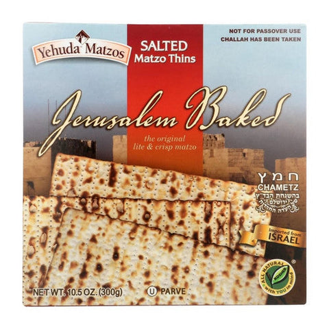 Yehuda, Matzo Thin Daily Salted, 10.5 Oz(Case Of 12) Yehuda